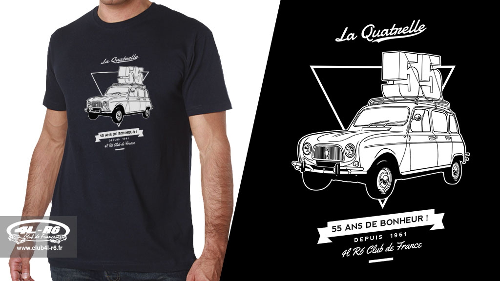 T-shirt-55-ans-Renault-4L